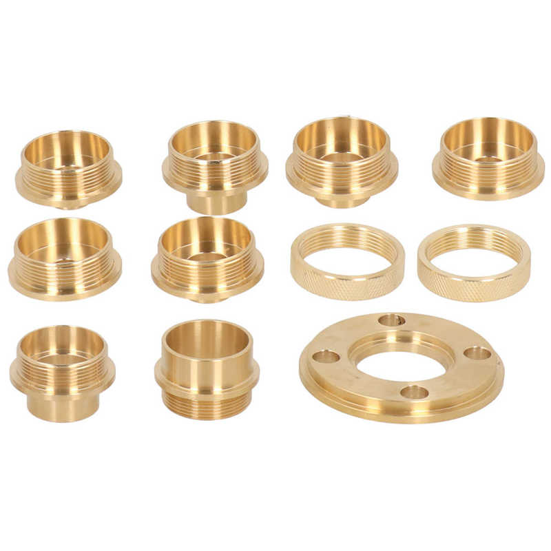 11Pcs/Set Brass Template Router Guides Kit with Lock Nut Adapter Router Accessory Decoration Tool