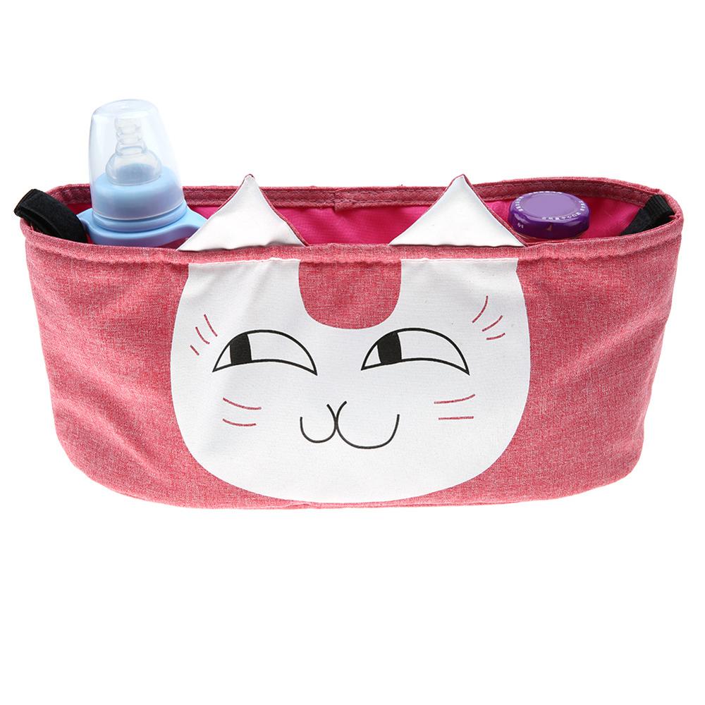 Baby Stroller Organizer Bag Mummy Diaper Bag Hook Baby Carriage Waterproof Large Capacity Stroller Accessories Travel Nappy: cat