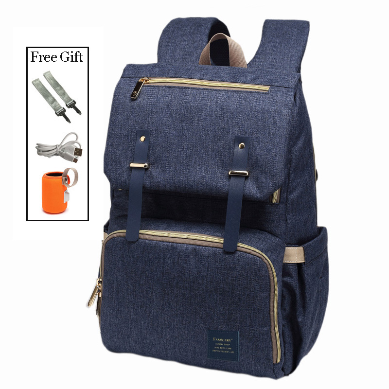 Sac à dos à couches pour bébé, sac de poussette pour maman papa, sac à main Oxford étanche, Kits de couches d'allaitement, sacs de maternité, support chauffant USB,