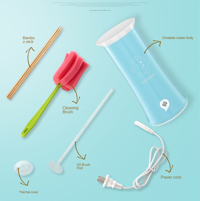 Automatic Electric Egg Master Cooker Single Tube Breakfast Scrambled Egg Sausage Boiler Egg Sandwich Roll Easy Omelette Cooker