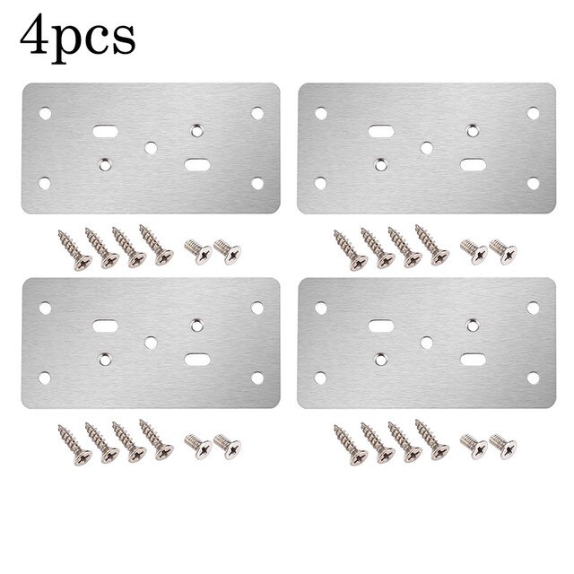 1/4/10Pcs Cabinet Hinge Service Panel Hinge Side Panel Service Kit With Mounting Screws For Securing Hinged Stainless Steel Door: 2 base board 4pcs
