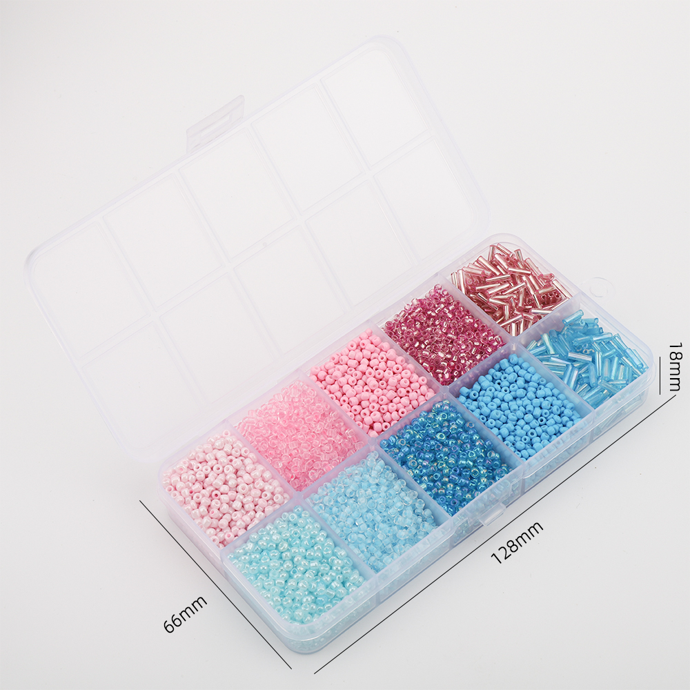 130g/set Glass Round Seed Beads Tube Loose Beads DIY Bracelet Necklace Czech Crystal For Jewelry Making Handmade Accessories