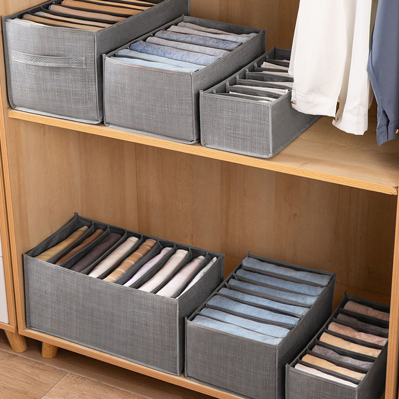 Aufbewahrungsbox für Jeans und Hosen, Kleiderschrank, Kleidung, Organizer, Schrank, Schublade, Trenner, Unterwäsche, Socken, T-Shirt, Aufbewahrungsorganisatoren