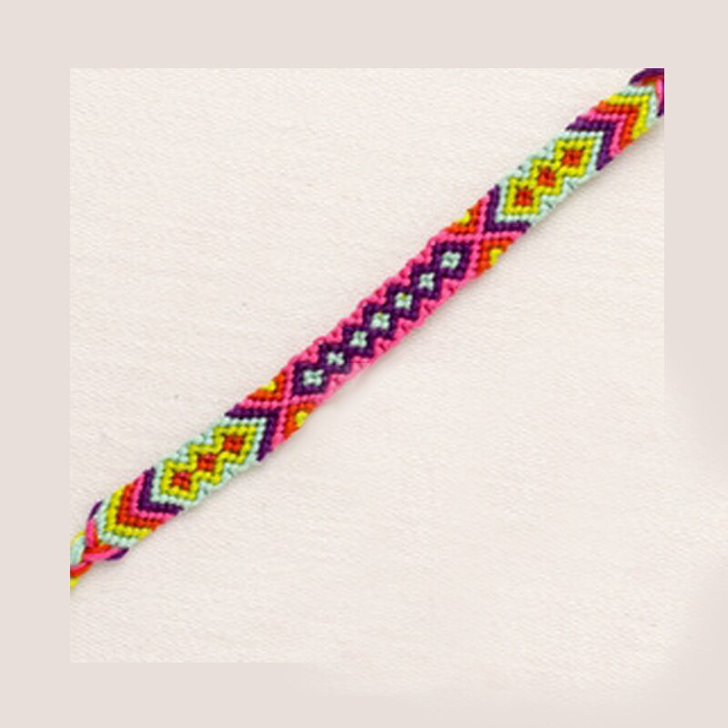 Neue Heiße Böhmischen Gewinde Armband Retro Handgemachte Boho Multicolor String Schnur Woven Geflochtene Hippie Freundschaft Armbänder Frauen Männer: A10