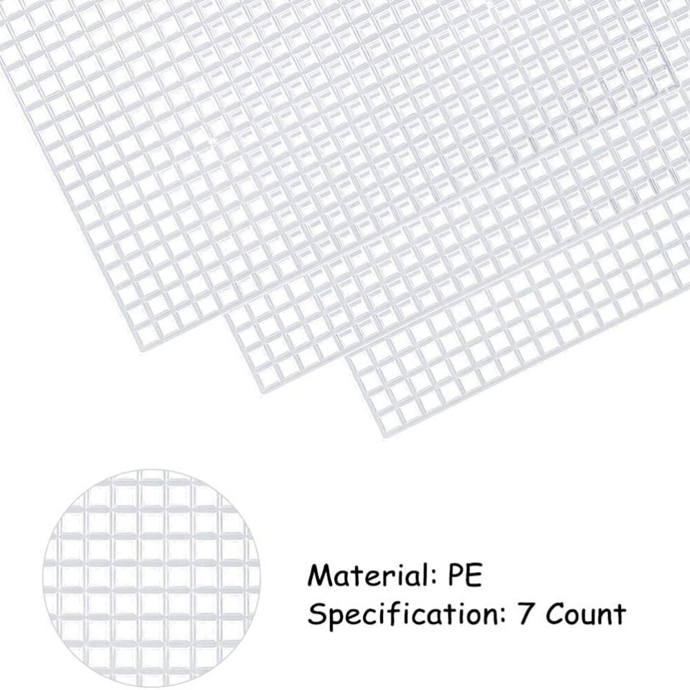 30 stk. 8 x 8cm firkantet mesh krydssting sy plast lærred ark til diy broderi akrylgarn håndværk strik hæklet projekter