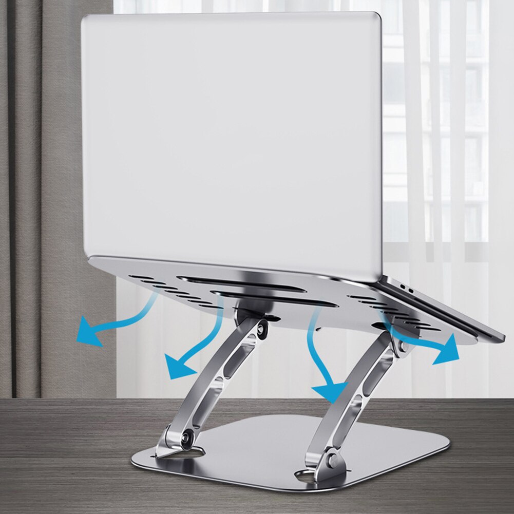 Laptop Stand Aluminium Alloy Adjustable Laptop Holder Multi-Angle Stand Lift Stand Foldable Notebook Raiser Cooling Rack