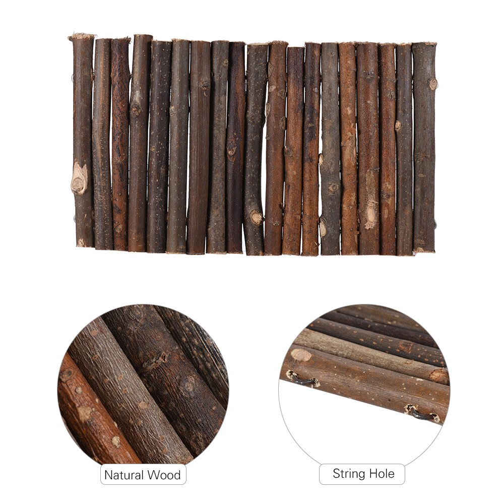 Escalera de vallas de madera para mascotas, juguete pequeño para hámster, jaula para hámster, puente con escaleras, ratón de madera, conejillos de indias, rata, lagarto, juguete para morder