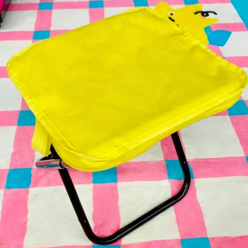 Pocket Handbag Stool Pencil Bag Folding Chair Sketch Fishing Leisure Camping Outdoor Portable Small Stool: Gold