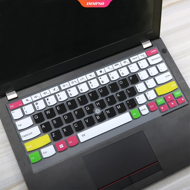 Silicone Laptop Notebook Keyboard Cover Sticker for Lenovo ThinkPad X390 X250 X260 X270 X280 12.5 inch Notebook Protector: Candyblack