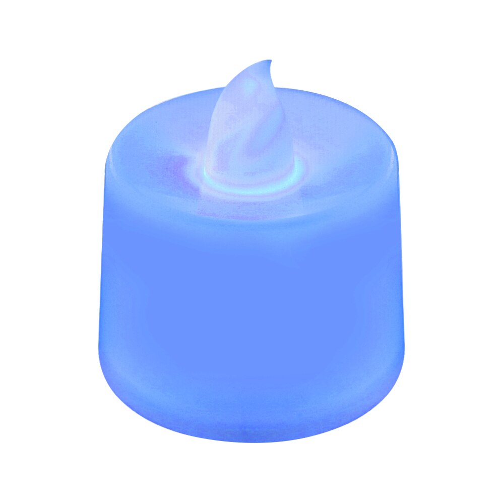 Velas de luz LED con forma de vela pequeña, velas creativas Led, velas sin llama a batería, decoración de de cumpleaños para el hogar, boda: Azul cielo