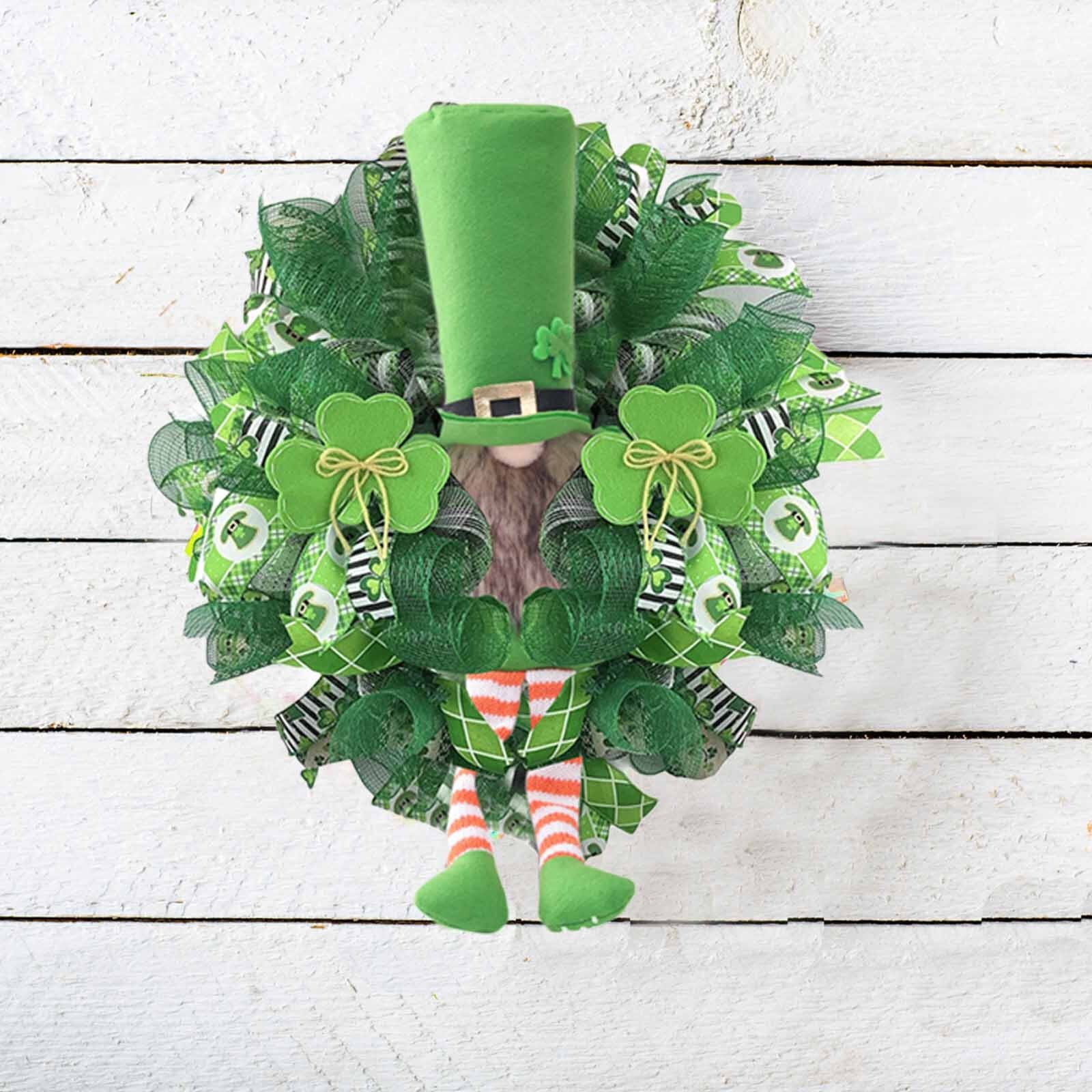 F # św. Patryk dzień krasnoludek wianek koniczyny krasnoludek wstążka bardzo pogoda dekoracja wielkanocna dekoracja domu św. Patryk: A