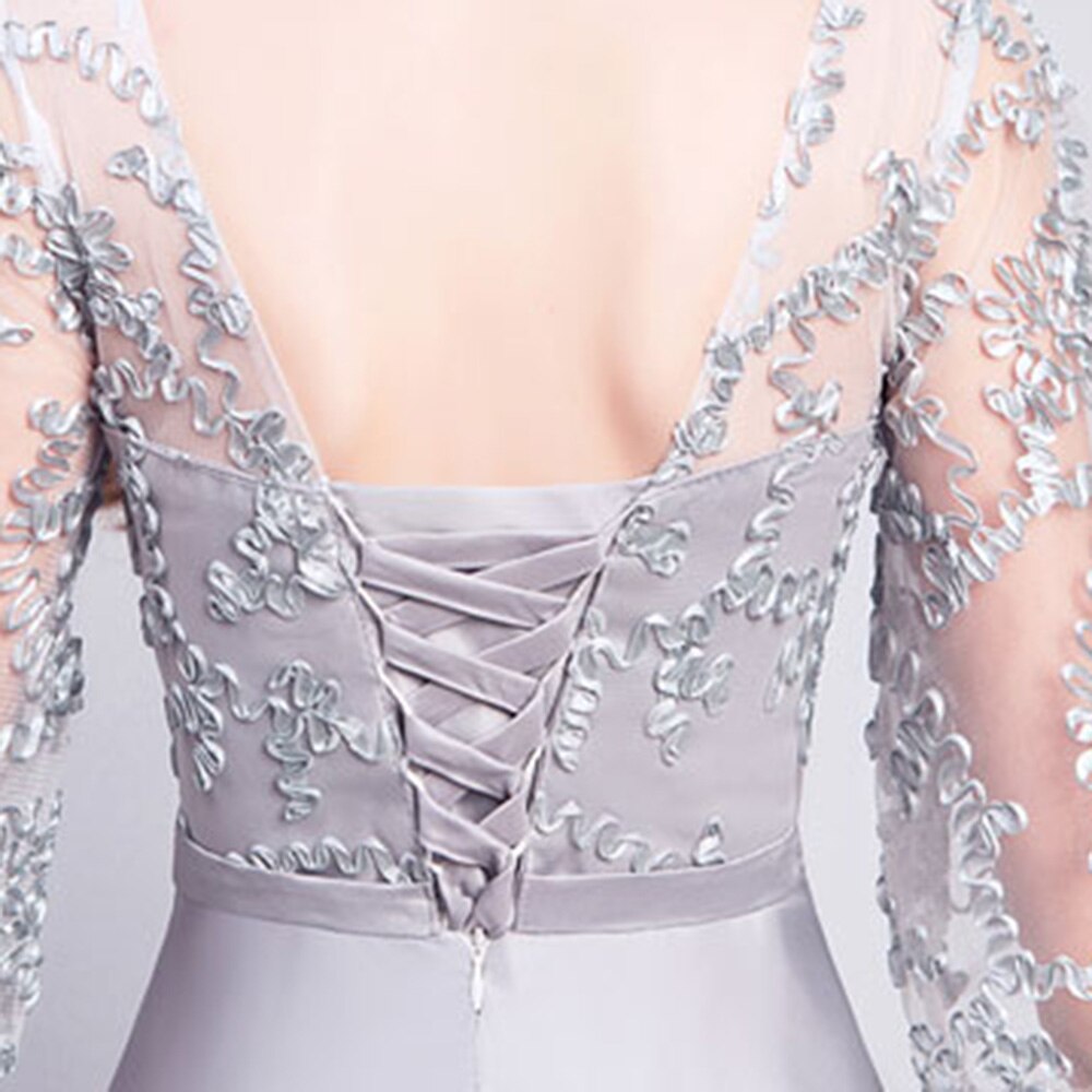 Bruidsmeisje Jurken Lange Voor Wedding Party Off-De-Schouder Kanten Ruches Half Mouwen Applicaties Elegante Zoete Wedding Party jurk