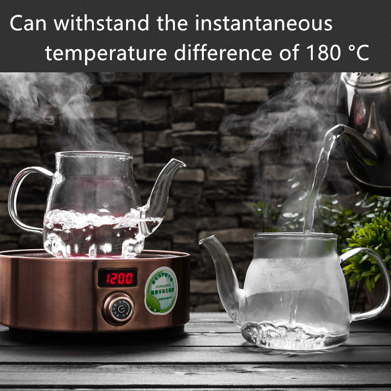 XING kilogram wysokiej temperatury szklany zestaw robić herbaty czajniczek, filtr ze stali nierdzewnej grube szkło garnek czajnik czerwona herbata