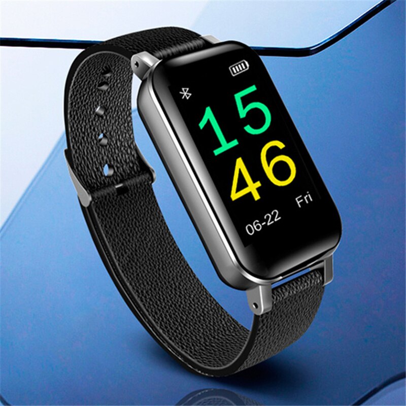 L818 Smart Horloge Draadloze Bluetooth Oortelefoon Slaap Monitoring Armband Smartband Polsbandje Horloge Band Fitness Tracker Band: Black