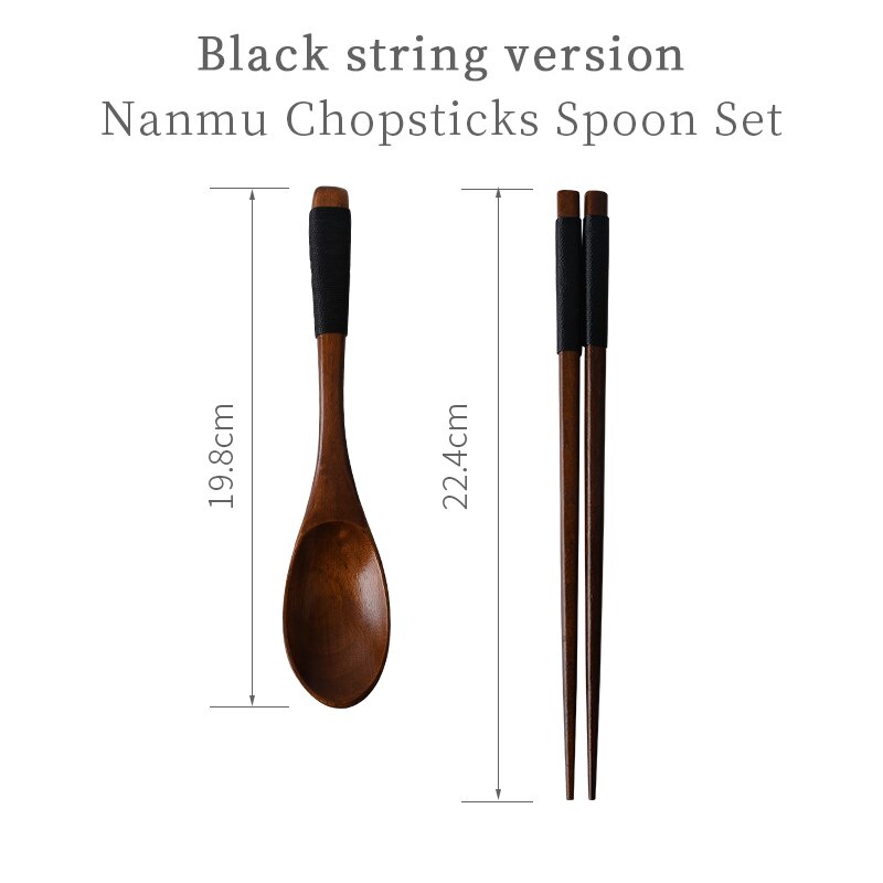 Teak Wood Spatula Spoon Colander Chopsticks Tablespoon Kitchen Wooden Soup Long handle Spoon: Bs C.S. Set