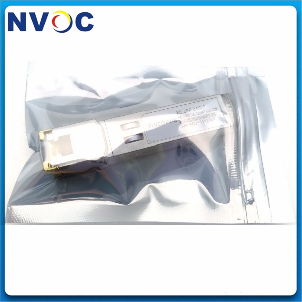 2.5Gbps 100M Copper SFP Transceiver 2.5G Copper RJ45 SFP+Transceiver Module Compatible with Mikrotik Cisco 2.5G Ethernet Switch