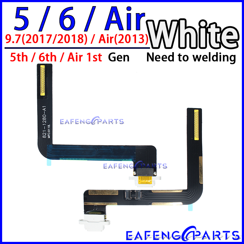 USB Ports Charger Dock Connector Microphone Cable for Ipad Air 3rd 4th 5th 6th 7th 8th 9th 10th 5 6 7 8 Generation Charging Flex: Gold