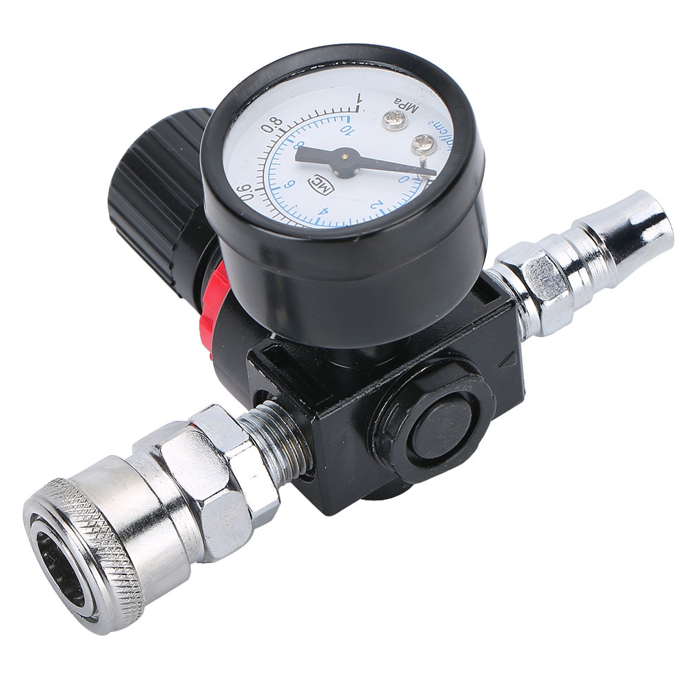 Air Adjusting Valve Regulator 1/4inch Air Pressure Regulator Gauge Regulating Valve Compressor For Spray Gun