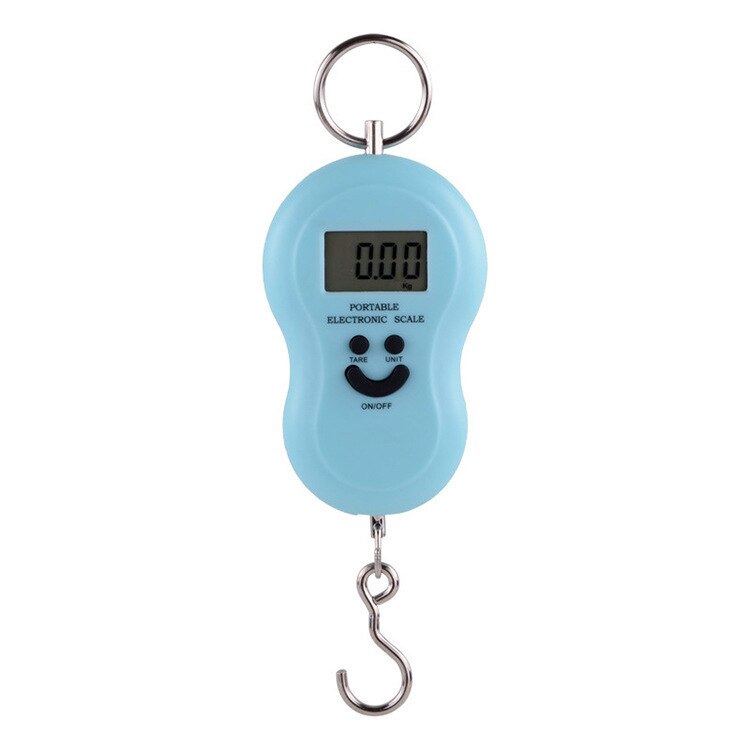 Portable hoist scale 50kg Hoist scale Portable hook scale Pull ring Electronic scale kitchen scale Kitchen accessories: Blue backlight
