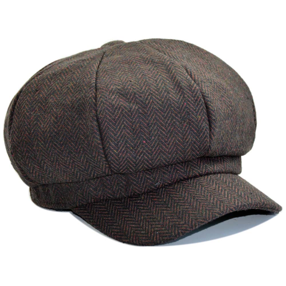 Gorros clásicos de Otoño Invierno para mujer, boina cálida para niñas, sombrero Octagonal para chicas,