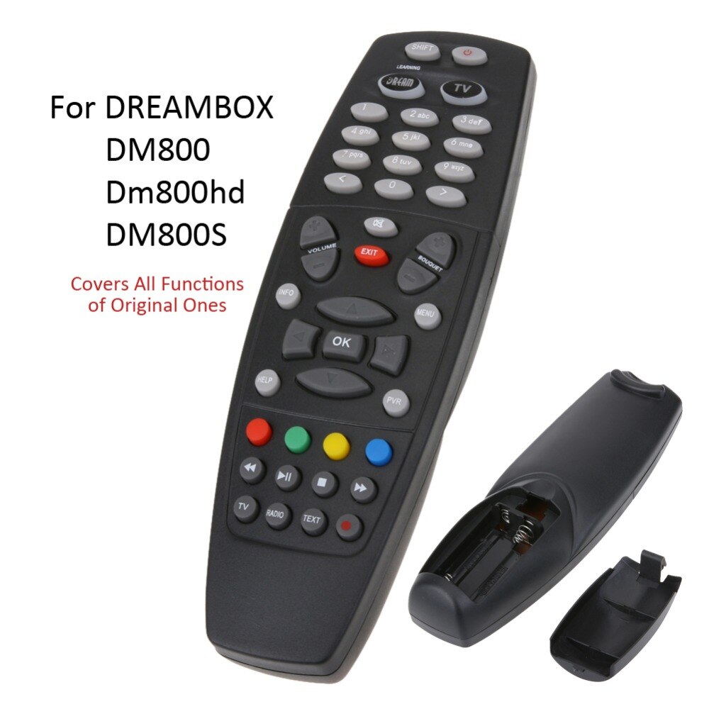 Mando a distancia para televisor inteligente, unidad de Control remoto de repuesto para televisor, negro, todas las funciones, para DREAMBOX DM800, Dm800hd, DM800SE, HDTV