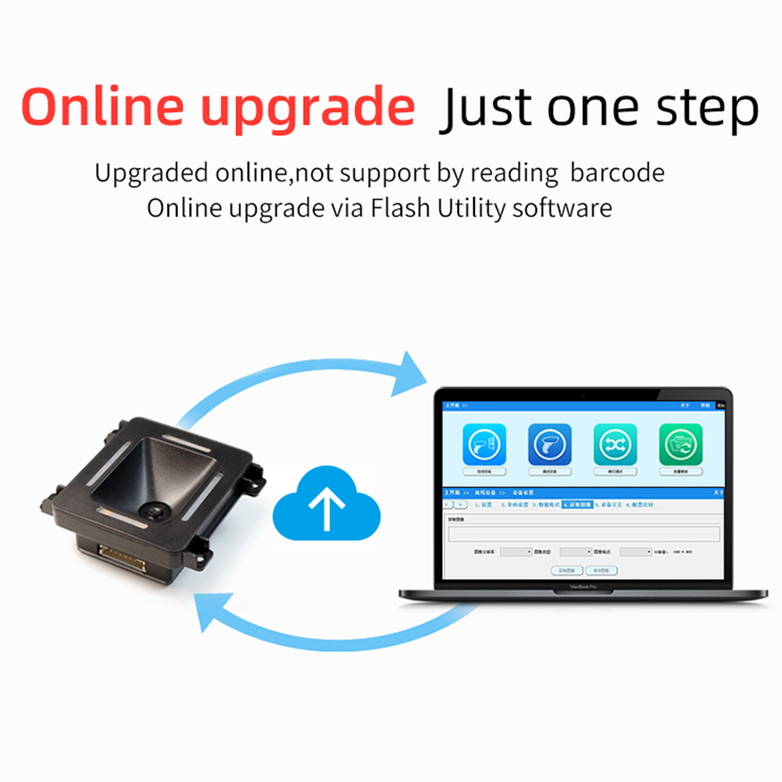 Integriertes 1d 2d barcode-scannermodul mit qr-code-lesegerät, wiegand-/usb-anschluss und automatischer scanfunktion für tormaschinen