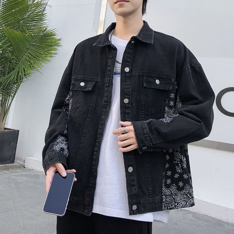 Mens Spring Cotton Denim Jackets Casual Cowboy Streetwear Spring Autumn Thin Slim Chinese Style Coats Single-Breas Tops 2022