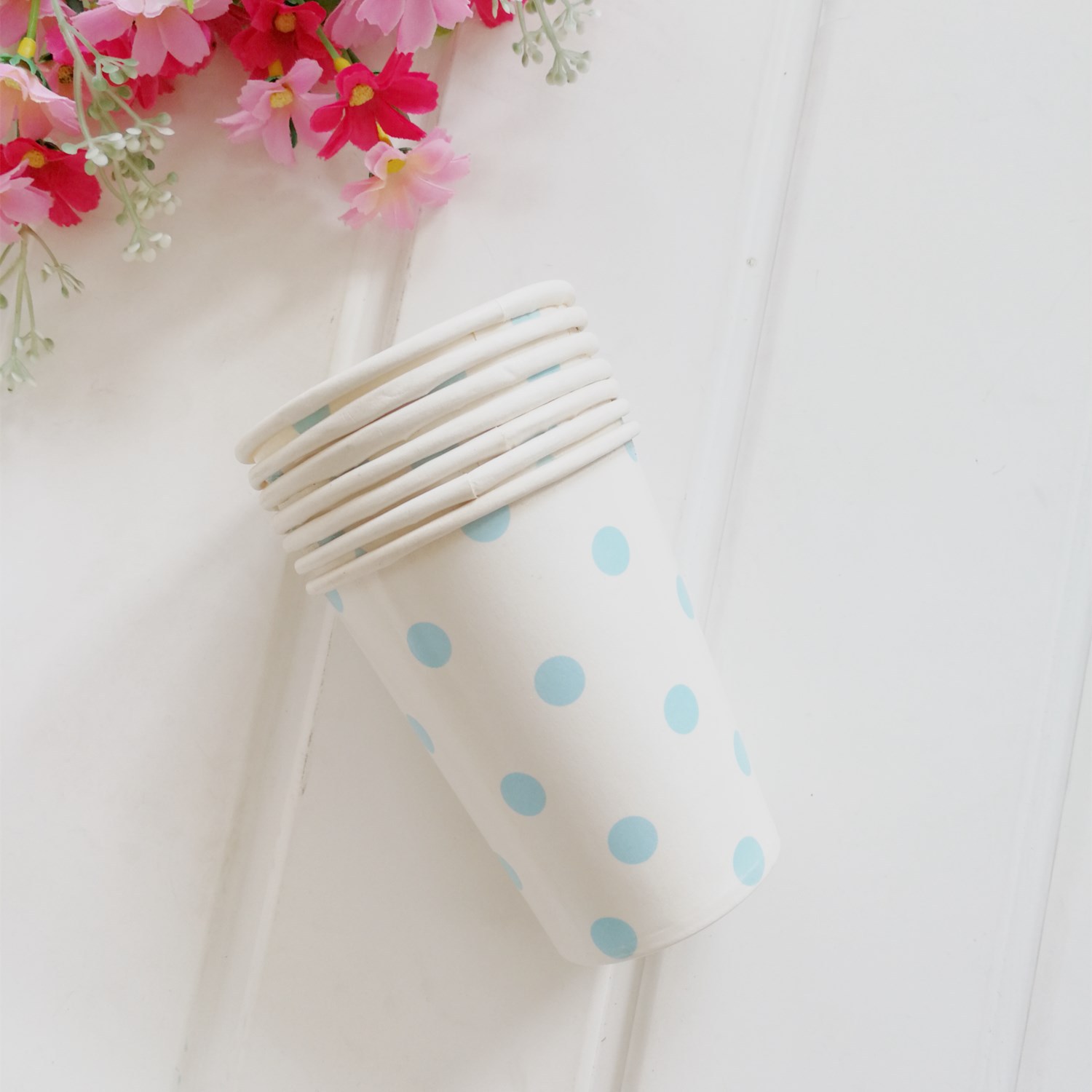 12pcs party polka dot paper cup disposable party paper cup wedding children birthday party supplies cold drink cup