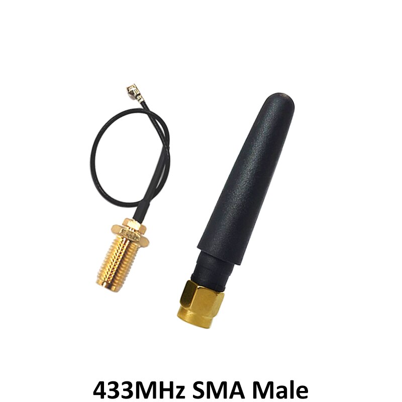 433MHz Antenna 3dbi SMA Male Connector Plug 433 MHz Directional Antena Small Size Waterproof Antenne +21cm RP-SMA Pigtail Cable