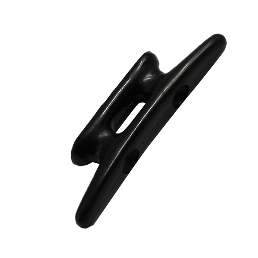 3 inch Dock Nylon Cleats with 2 Holes Black - Perfect for Boat Docks or Maritime Decor