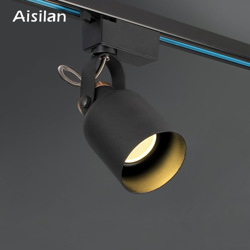 Aisilan COB 9W Led Spoor licht aluminium Plafond Spoor verlichting Spot Rail Spots Schilderen display AC90-260V