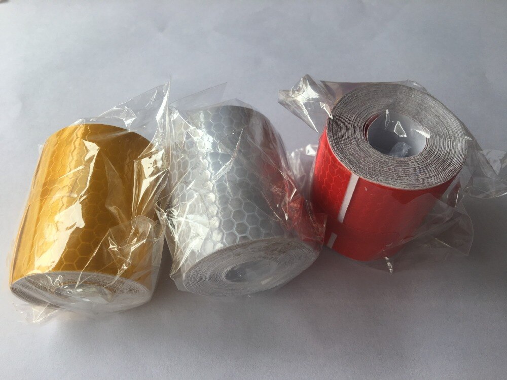 Nieuw Type 5Cm X 3M Auto Reflecterende Materiaal Tape Sticker Auto Motoren Veiligheidswaarschuwing Tape Reflecterende Folie Auto stickers