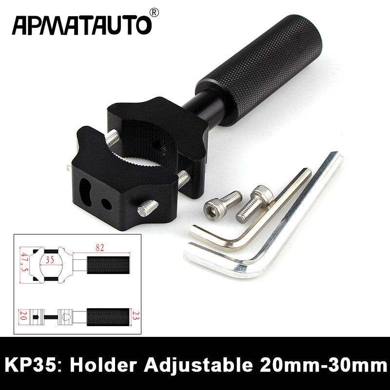 Motorcykel beslag kofanger montering klemme motorcykel forlygte monteringsbeslag justerbar led lys beslag holder support de phare: 1pc kp35