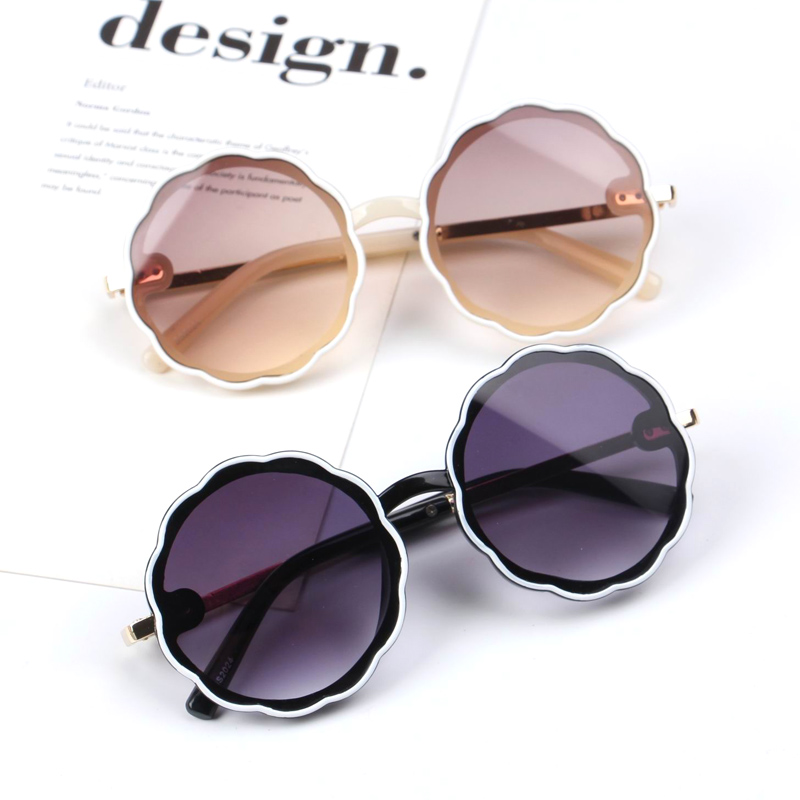 Zilead baby solbriller rund innfatning personlighet solbriller blondere barnebriller uv - motstandsdyktig trendy takrenne og jenter