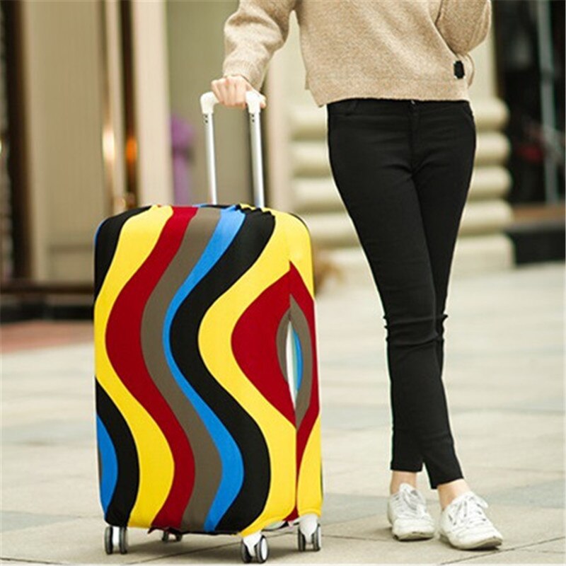 ASSEZSAC Colorful Travel Luggage Cover Protective Suitcase Cover Trolley Case Travel Accessories Luggage Dust Cover 22-28 Inch