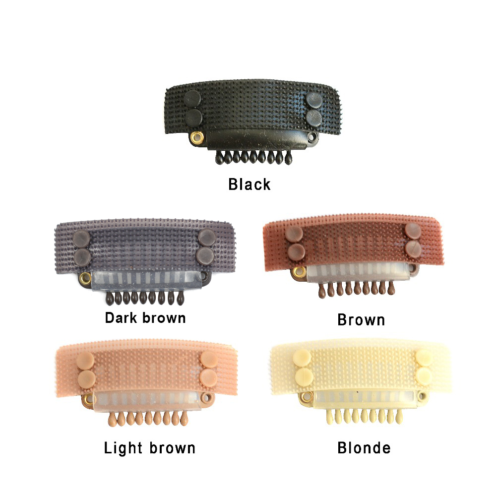 6 stks Magic Tape Clips voor Pruiken 9-tanden Clips voor Haarverbinding Hair Extensions Pruik Clips