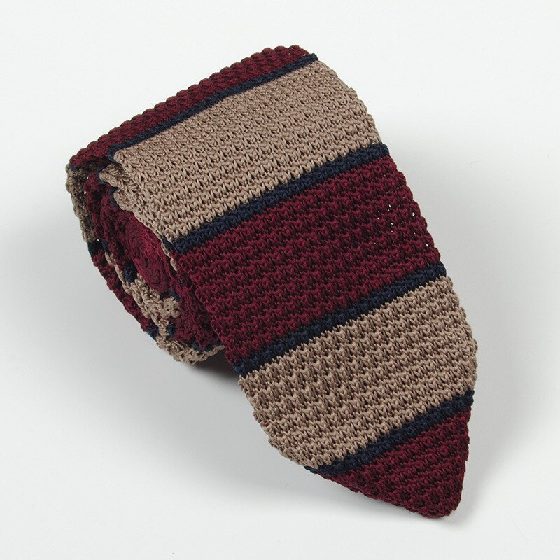 Cravate pour hommes 6-7cm à la | Cravate en laine décontracté, tricot sauvage, cravate pointue pour hommes, fête mariage marié, cravates quotidiennes, porter le cou: A2411