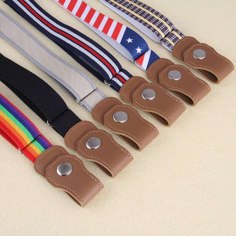 Child Kids Buckle-Free Elastic Belt No Buckle Stretch Canvas Belt For Kids Toddlers Adjustable Boys and Girls Belts For Jeans