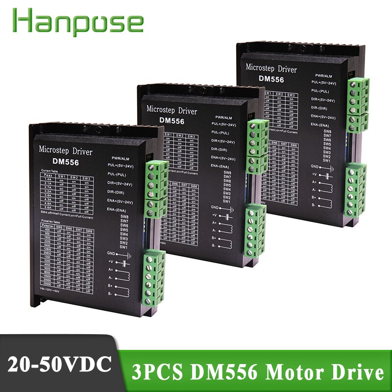 3Pcs DM556 2-Fase Digitale 57/86 Stappenmotor Driver Voor Cnc Drivers Controller 3D Printer Accessoires