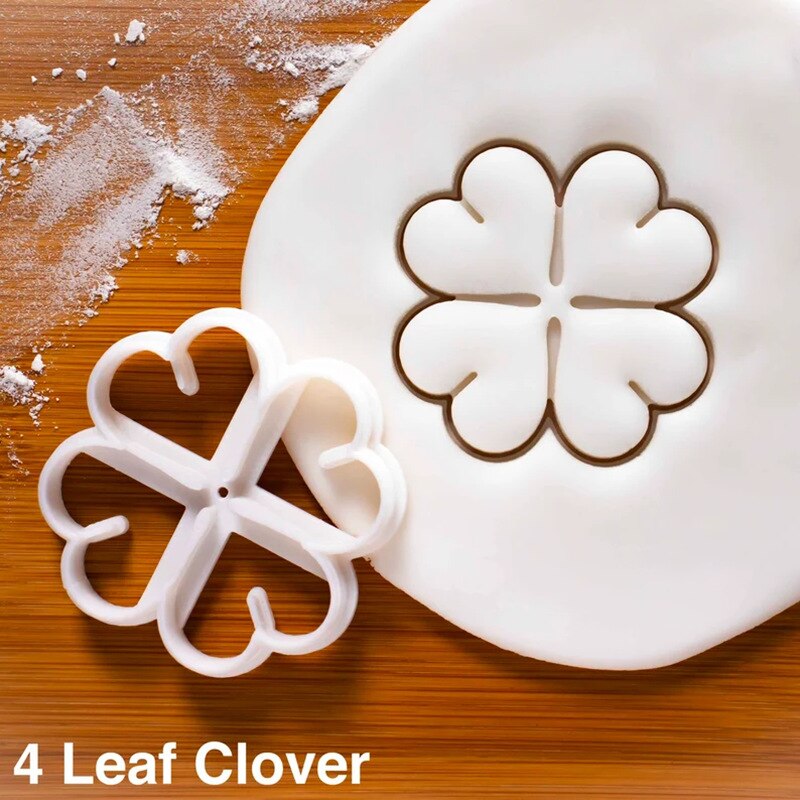 Vier Klavers Cookie Cutter Lucky Bakvorm Voor St. Patrick &#39;S Day Cookie Run Mold Fondant Bakken Tool Keuken accessoires: 4 leaf