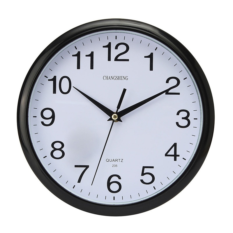 Modern 10 Inch Wall Clock for Living Room Quartz Silent Round Battery Clocks Home Accurate Wall Clock Office Home Decor