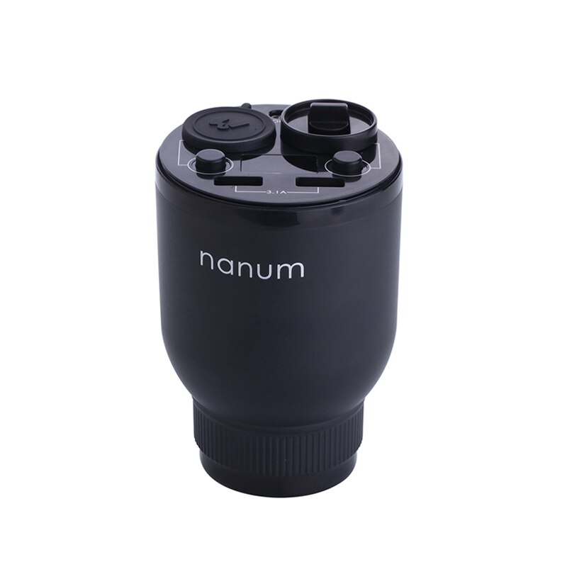 Nanum Car Charger Car Diffuser Fragrance Cup Holder USB Charger Aroma Cup Car air freshener: Black