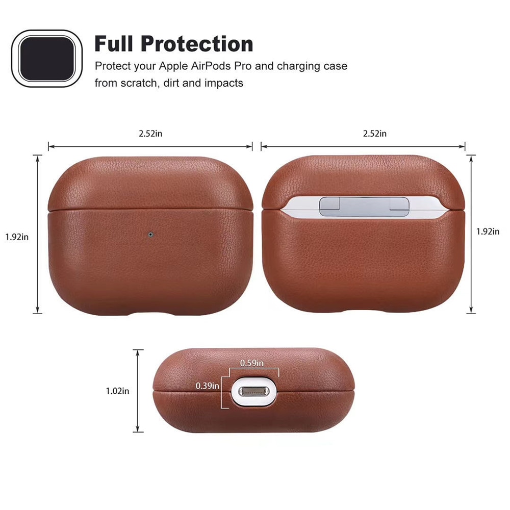 Bonola Native Italian Leather Case for AirPods Pro Seamless Fit Full Protection Cases for Apple AirPods 3/2 Tactile Feel Cover