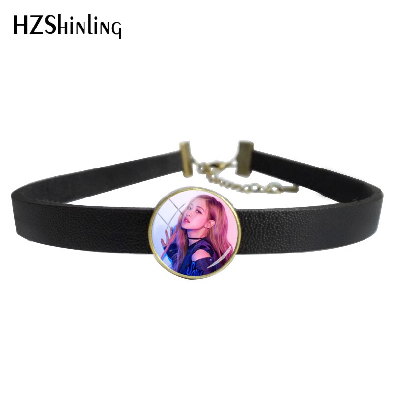 Beautiful Girls Group Blackpink Necklace Pretty Girls Lisa Bracelet Glass Pendants Jewelry