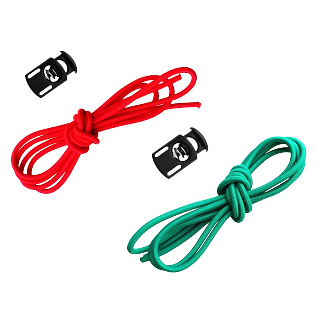 2 Pieces Strong Rubber Universal Swimming Goggles Swim Glasses/Dive Mask Elastic Strap &amp; Cord Lock Stopper: Green Red