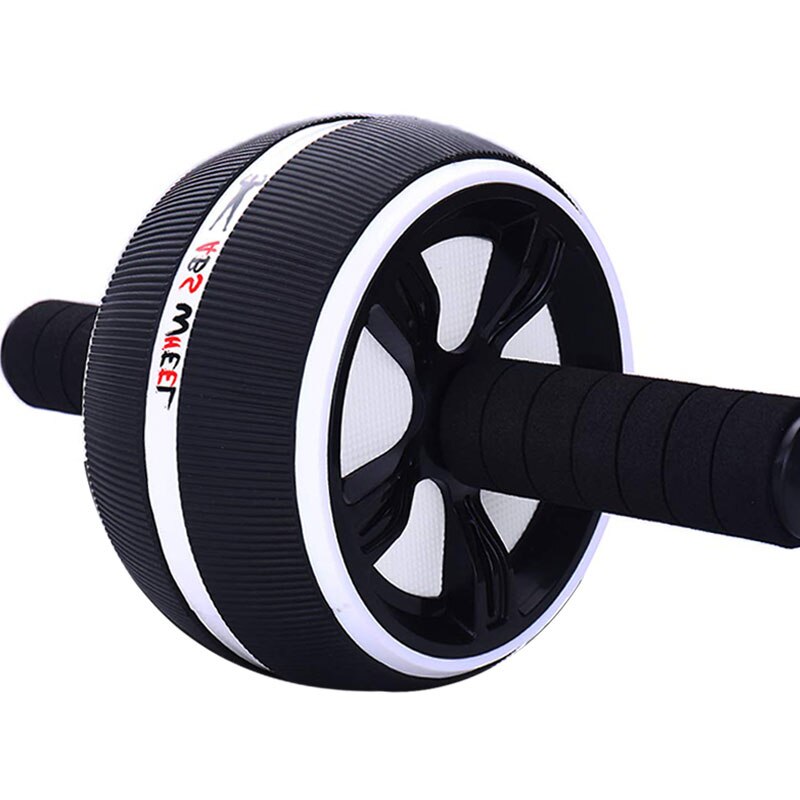 Stille Spier Oefening Abdominale Wiel Roller Thuis Fitnessapparatuur Dubbele Wiel Abdominale Power Ab Gym Roller Training: WHITE