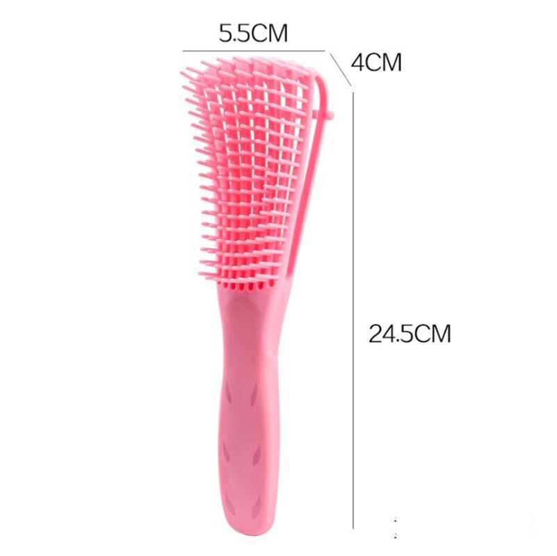 Detangling Hair Brush Hair Comb Octopus Comb Hair Scalp Massager for Adults & Kids Hair Kinky Wavy Detangler Comb & Brush: Pink