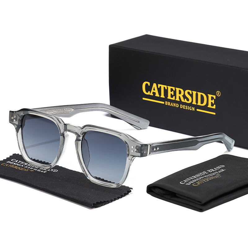 Caterside clássico quadrado óculos de sol masculino núcleo inserção templo marca luxo óculos de sol feminino viagem praia festa festival presentes: ROXO