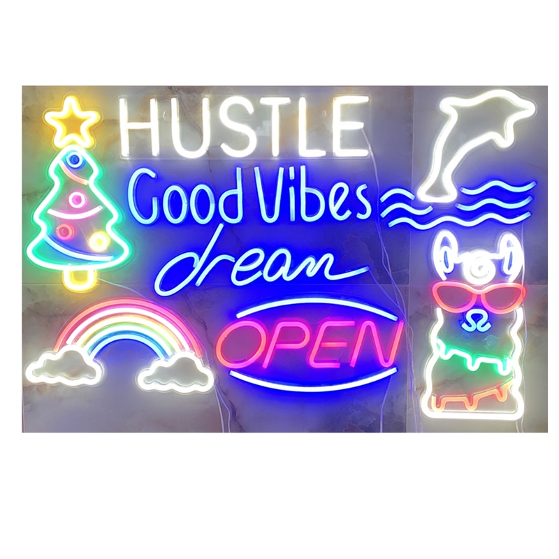 Neonvægsskilt kunstindretning førte neonlys personlighedsord til fest juledekoration bar butiksvindueskiltlys