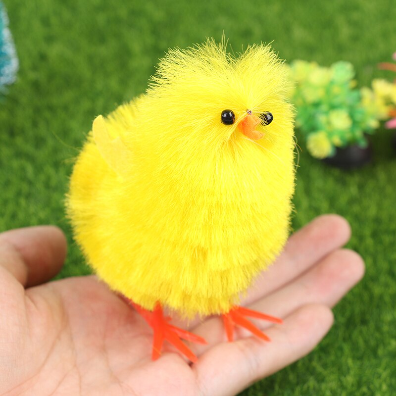 Simulation pâques poussin jaune Mini beaux jouets artificiels en peluche poulet de pâques pour enfants décoration de la maison